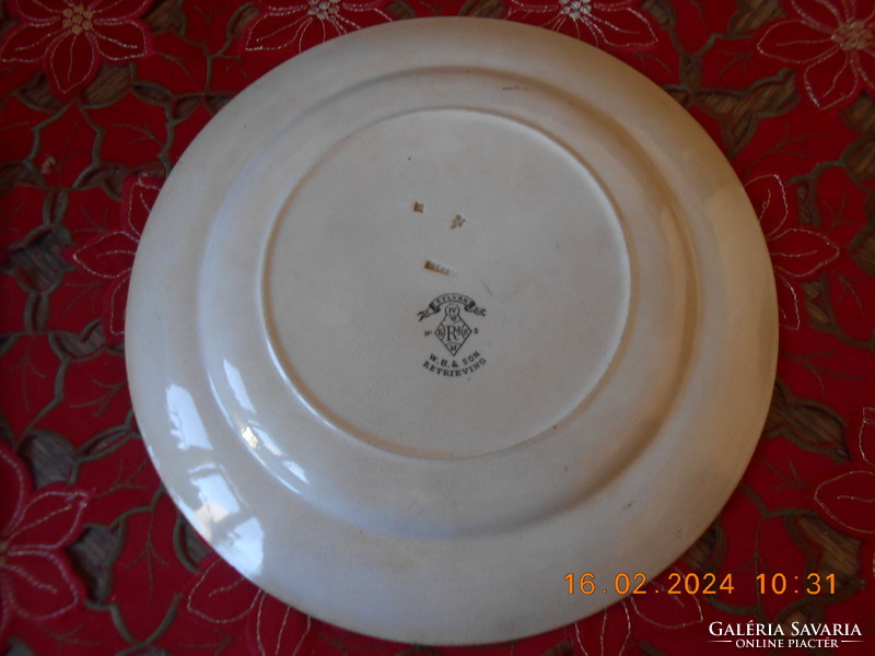 William Brownfield & Son Viktória korabeli angol fajansz tányér, 1875 II