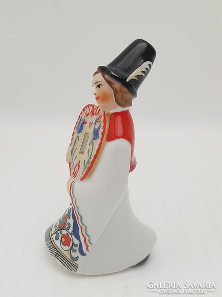 Drasche porcelán mézeskalácsos népviseletes figura, 10 cm