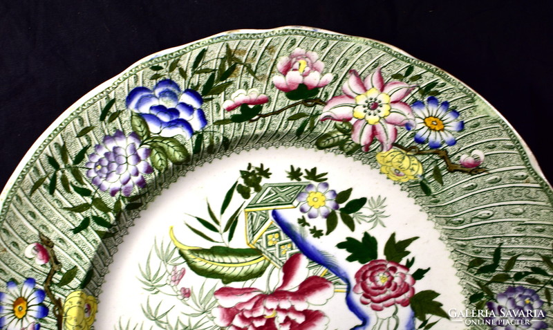 XIX. Sz. Vege antique English faience plate - bowl