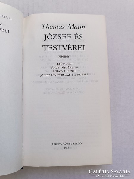Thomas Mann: József és testvérei I.-II. kötet