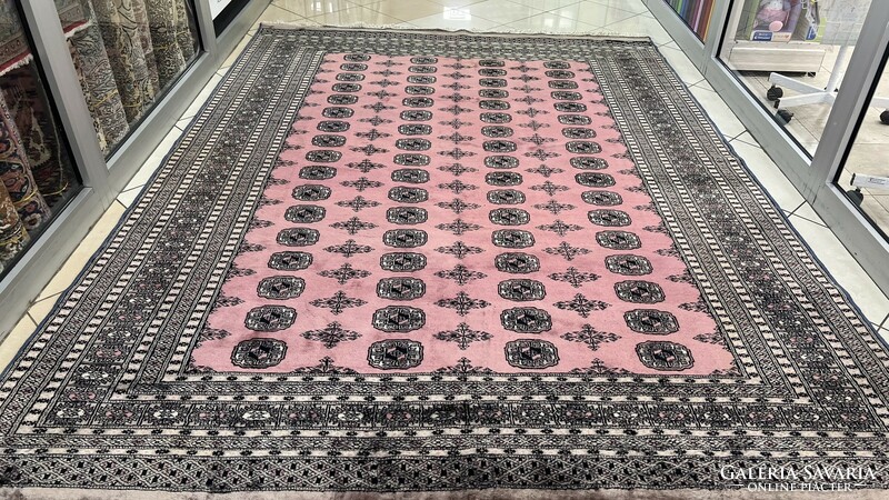 3551 Mauve Pakistani Bokhara Hand Knotted Woolen Persian Carpet 215x303cm Free Courier