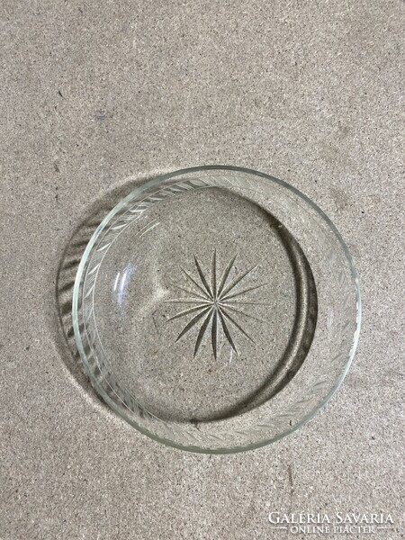 Art deco üveg pótlásnak asztalközépbe,2 db 13 x 3 cm-es. 3021