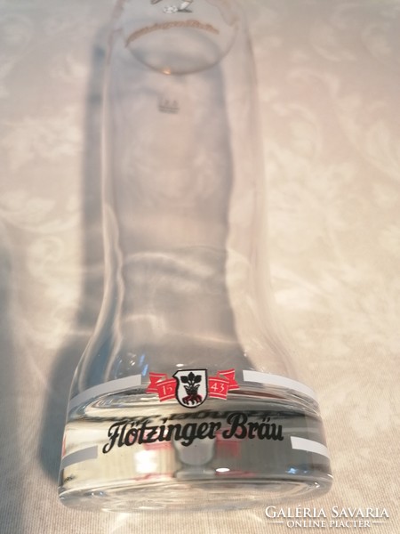Német foci relikvia. Üveg söröskorsó, 0,5 literes pohár