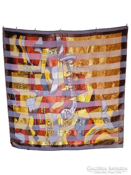 Picasso vintage women's scarf 100x100 cm. (6920)