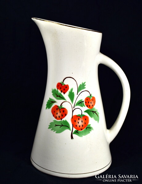 Art deco granite strawberry / strawberry pattern pouring jug