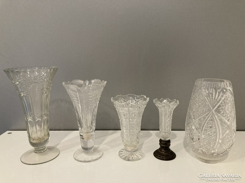 Üveg vázák 5 db