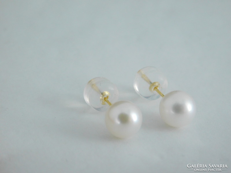Pearl 18k gold earrings