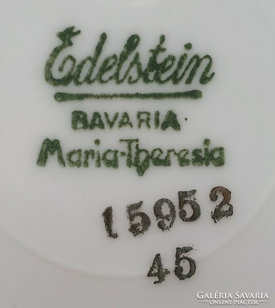 Edelstein Maria Theresia Bavaria német porcelán kistányér tányér virág mintával