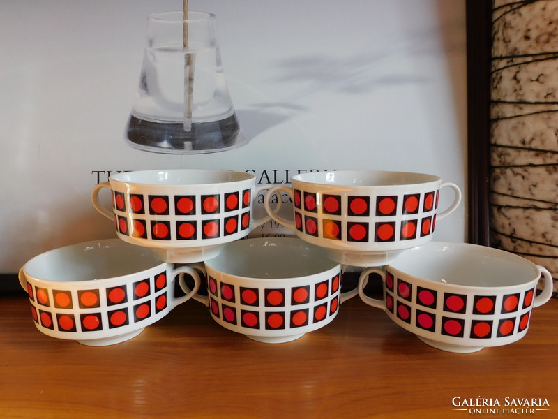 Retro German Bavarian regent soup cups - 5 pieces