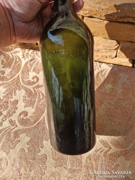 Old snap glass bottle - crystal - Saint Luke's bath