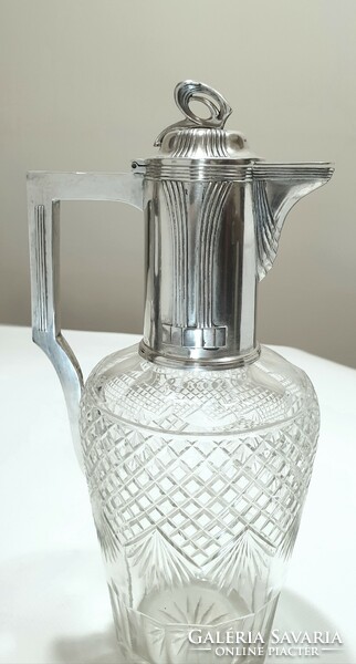 Jugednstil, art nouveau silver carafe, jug, spout