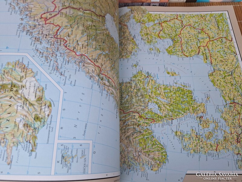 Our earth on maps, world atlas with country encyclopedia. 1990.- HUF