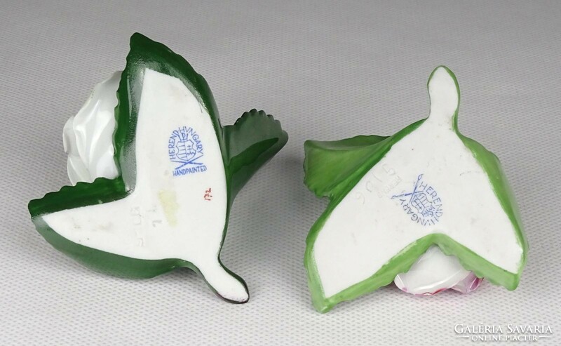 1Q459 Régi sérült Herendi porcelán rózsa 2 darab