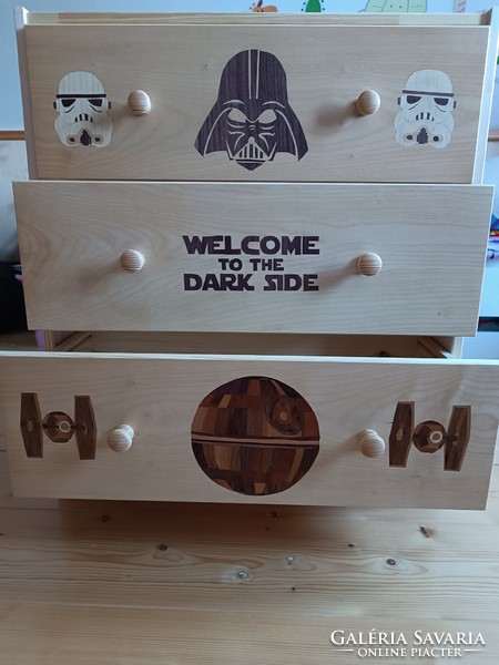 Star wars themed pine chest of drawers