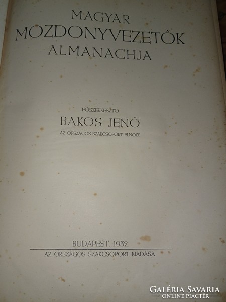 Magyar mozdonyvezetők almanachja 1932