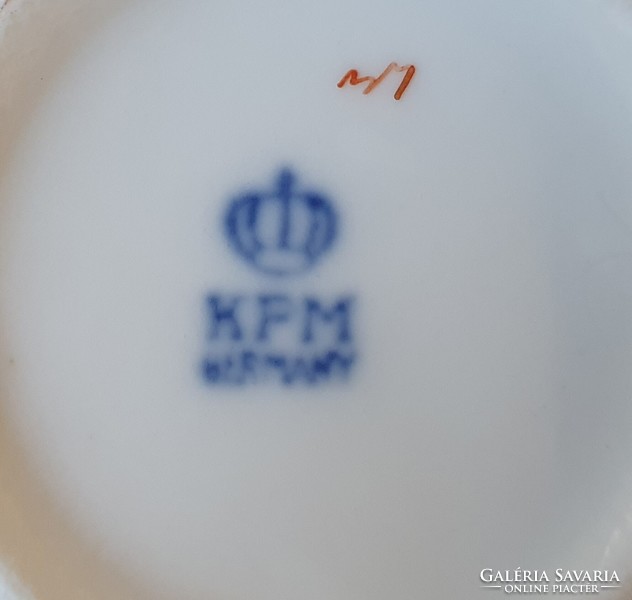Antik KPM német porcelán kávés teás vékony csésze