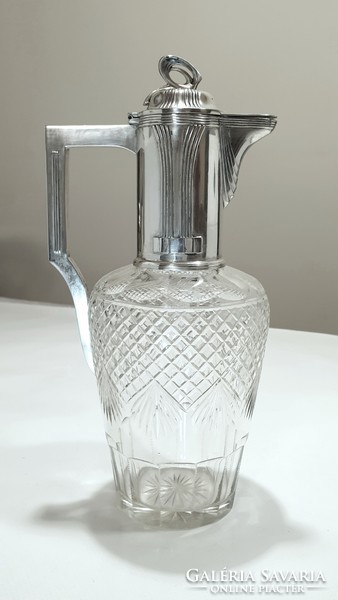 Jugednstil, art nouveau silver carafe, jug, spout