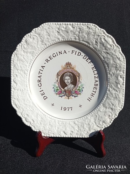 II. Erzsébet - Elizabeth királynő emlék Angol tányér 1977.