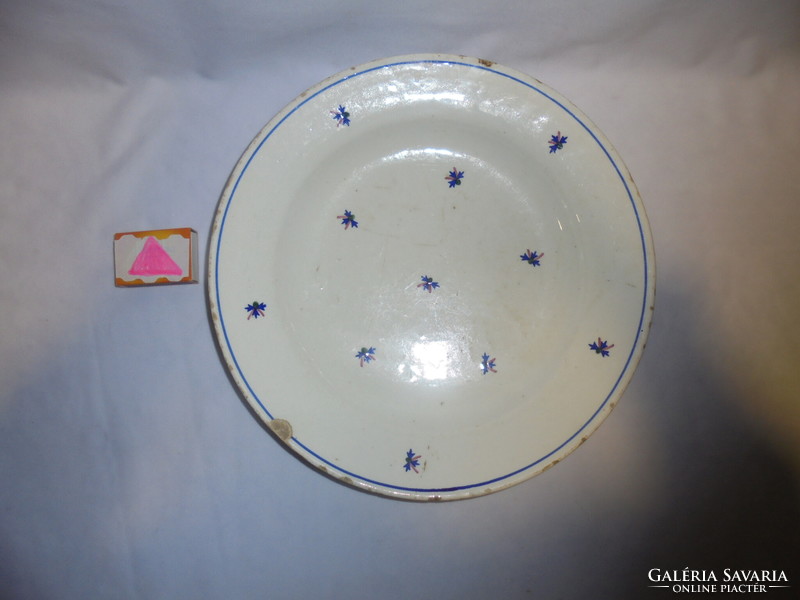 Antik "Telkibánya" jelzésű falitányér, tányér - nagyobb méret, 28,5 cm