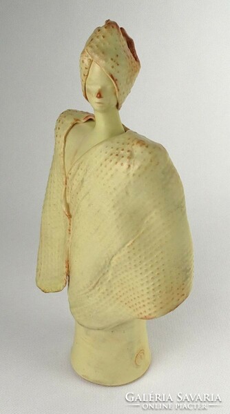 1Q750 flawless marked veiled ceramic woman figurine 30 cm