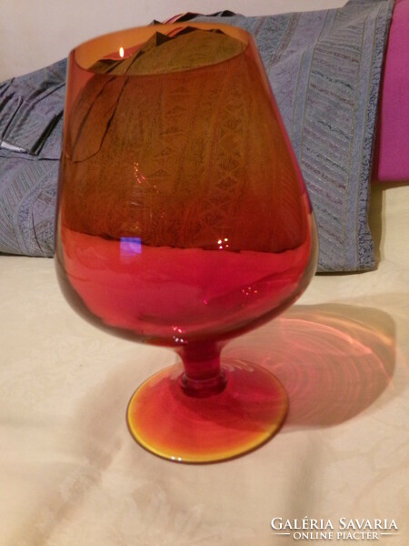 Glass glass red cognac 16x11cm