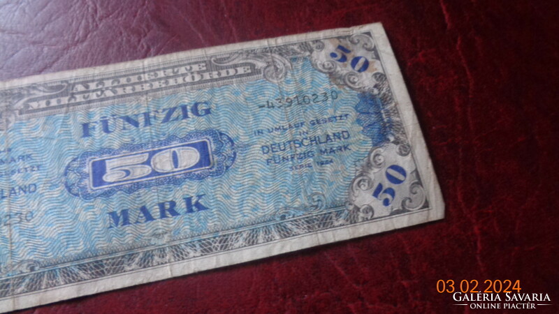 50 Marks 1944. II. Federal military currency at the end of Vh. German transitional money