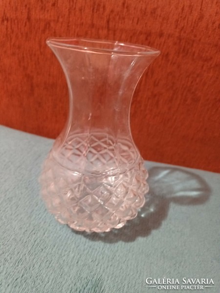 Rerto's beautiful glass vase with a wide convex bottom - with video