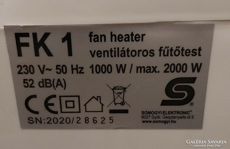 Home FK1 ventilátoros fűtőtest!