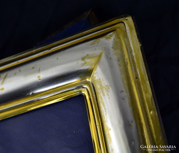 Thick-gram gilded silver photo frame!