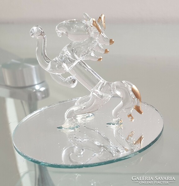 Retro glass horse ornament