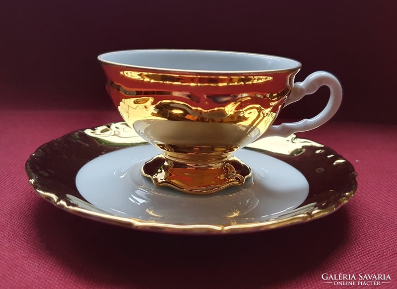 Bavaria German porcelain coffee set richly gilded cup saucer espresso espresso mocha