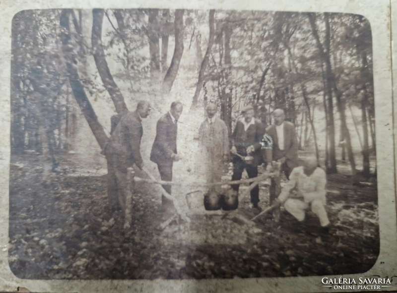 Régi fotók egy kirándulásról, négy darab fotó kartonra ragasztva, 1924.VI.25. évszámmal