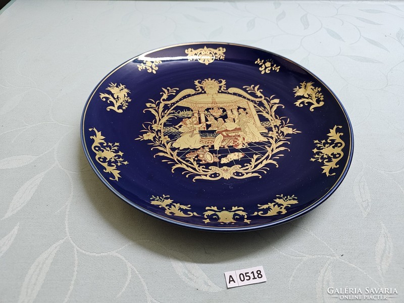 A0518 Kínai Jelenetes aranyozott kézzel festett tál