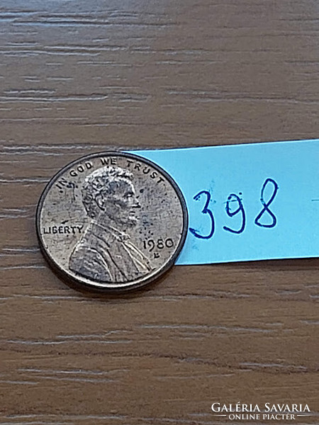 Usa 1 cent 1980 / d, abraham lincoln 398