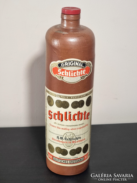 Régi német dugós kerámia palack Original Schlichte