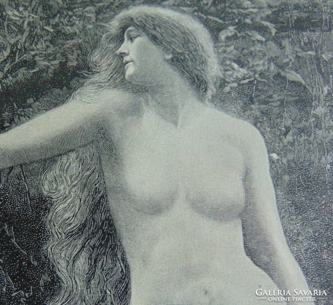 Antique Art Nouveau female nude