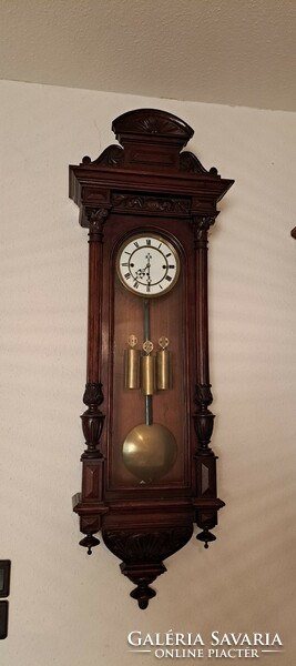 Antique huge beautiful three-weight wall clock!