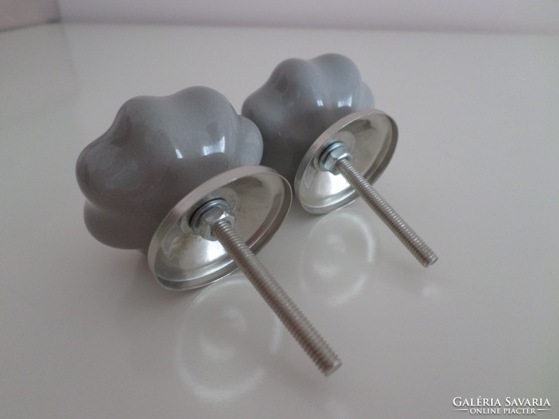 2 Ceramic furniture knobs, drawer knobs, handles