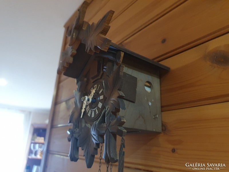 Retro Black Forest cuckoo clock, older type, freshly maintained