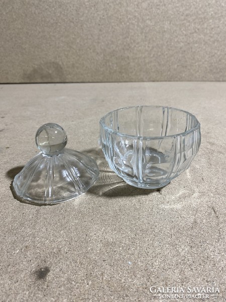 Crystal glass bonbonier, sugar holder, 10 x 13 cm. 3028