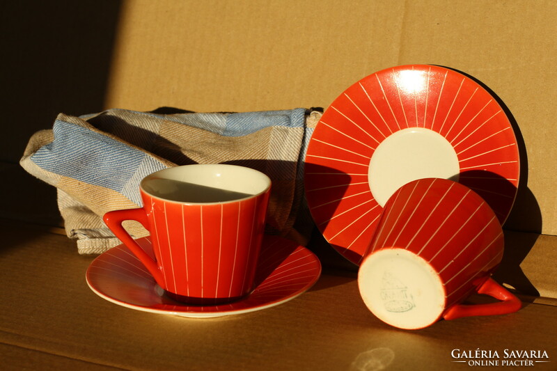 Gránit kispesti design retro csészepár porcelán csésze