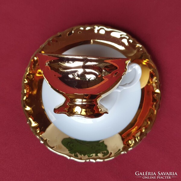 Bavaria German porcelain coffee set richly gilded cup saucer espresso espresso mocha