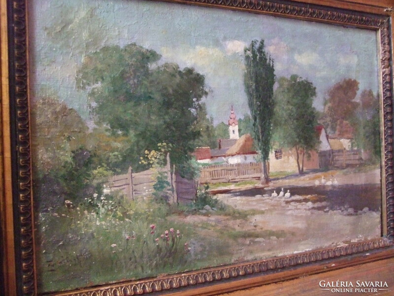 Only today !!! Gyula Zorkóczy: village with geese