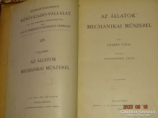 Graber Vitus: mechanical instruments of animals 1895