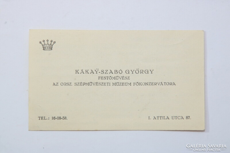 Manuscript - letter and contacts of painter György Kákay-Szabó 1933 Vienna