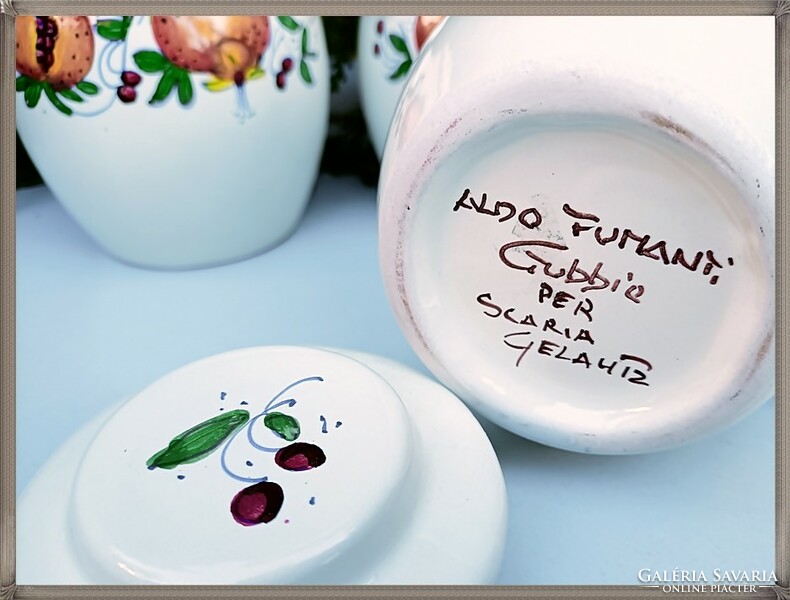 Aldo Fumanti kézműves olasz porcelán fűszertartók