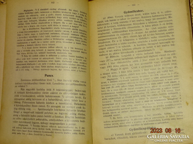 SZAKÁCS KÖNYV / KOMÁRY ERZSÉBET : POLGÁRI HÁZTARTÁS SZAKÁCSKÖNYVE TAKARÉKOS MAGYAR KONYHA  1914 KÖRÜ