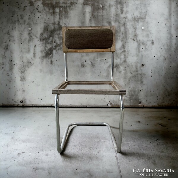 Retro, loft, industrial design tubular frame chair