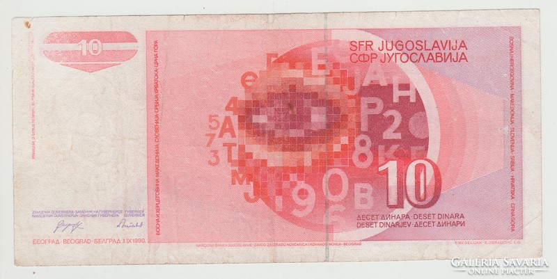 10 DINARA 1990