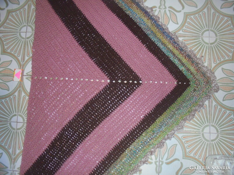 Retro hand crocheted warm shawl